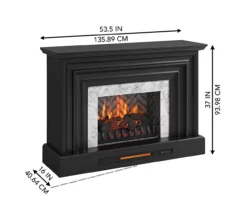 53.5" Black Petite Grand Electric Fireplace Console -Home Furniture Store 810617767 A6