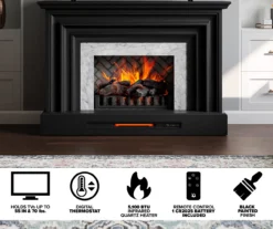 53.5" Black Petite Grand Electric Fireplace Console -Home Furniture Store 810617767 M7