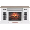 60" White 2-Door Electric Fireplace Console 2 60" White 2-Door Electric Fireplace Console -Home Furniture Store 810618088 A0 1