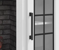 60" White 2-Door Electric Fireplace Console -Home Furniture Store 810618088 A8 1