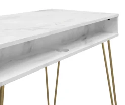 Novogratz Athena Faux Marble 2-Cubby Computer Desk -Home Furniture Store 810618403 5