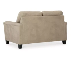 Tishen Pebble Sand Faux Leather Loveseat -Home Furniture Store 810669862 A2