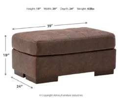 Signature Design By Ashley Maderla Faux Leather Ottoman -Home Furniture Store 810697964 A8 1