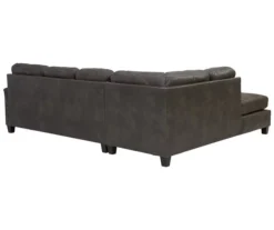 Signature Design By Ashley Navi Smoke Faux Leather Sectional With Left-Facing Chaise -Home Furniture Store combo760010 2