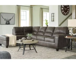 Signature Design By Ashley Navi Smoke Faux Leather Sectional With Left-Facing Chaise -Home Furniture Store combo760010 3