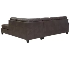 Signature Design By Ashley Navi Smoke Faux Leather Sleeper Sectional With Right-Facing Chaise 4 Signature Design By Ashley Navi Smoke Faux Leather Sleeper Sectional With Right-Facing Chaise -Home Furniture Store combo760013 2