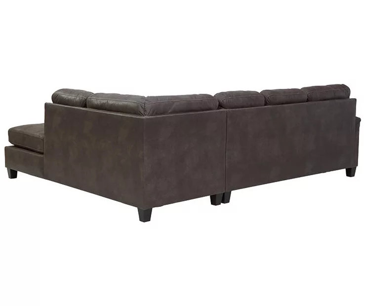 Signature Design By Ashley Navi Smoke Faux Leather Sleeper Sectional with Right-Facing Chaise Signature Design By Ashley Navi Smoke Faux Leather Sleeper Sectional With Right-Facing Chaise -Home Furniture Store combo760013 2