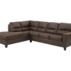 Signature Design By Ashley Navi Chestnut Faux Leather Sectional With Left-Facing Chaise -Home Furniture Store combo760014