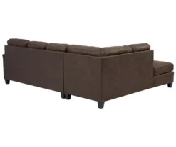 Signature Design By Ashley Navi Chestnut Faux Leather Sleeper Sectional With Left-Facing Chaise 5 Signature Design By Ashley Navi Chestnut Faux Leather Sleeper Sectional With Left-Facing Chaise -Home Furniture Store combo760016 3