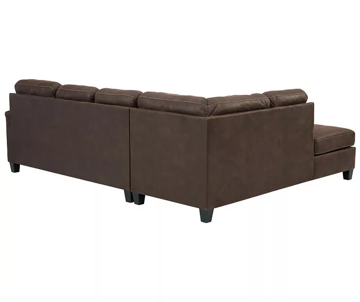 Signature Design By Ashley Navi Chestnut Faux Leather Sleeper Sectional with Left-Facing Chaise Signature Design By Ashley Navi Chestnut Faux Leather Sleeper Sectional With Left-Facing Chaise -Home Furniture Store combo760016 3
