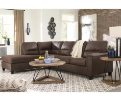 Signature Design By Ashley Navi Chestnut Faux Leather Sleeper Sectional With Left-Facing Chaise 6 Signature Design By Ashley Navi Chestnut Faux Leather Sleeper Sectional With Left-Facing Chaise -Home Furniture Store combo760016 4