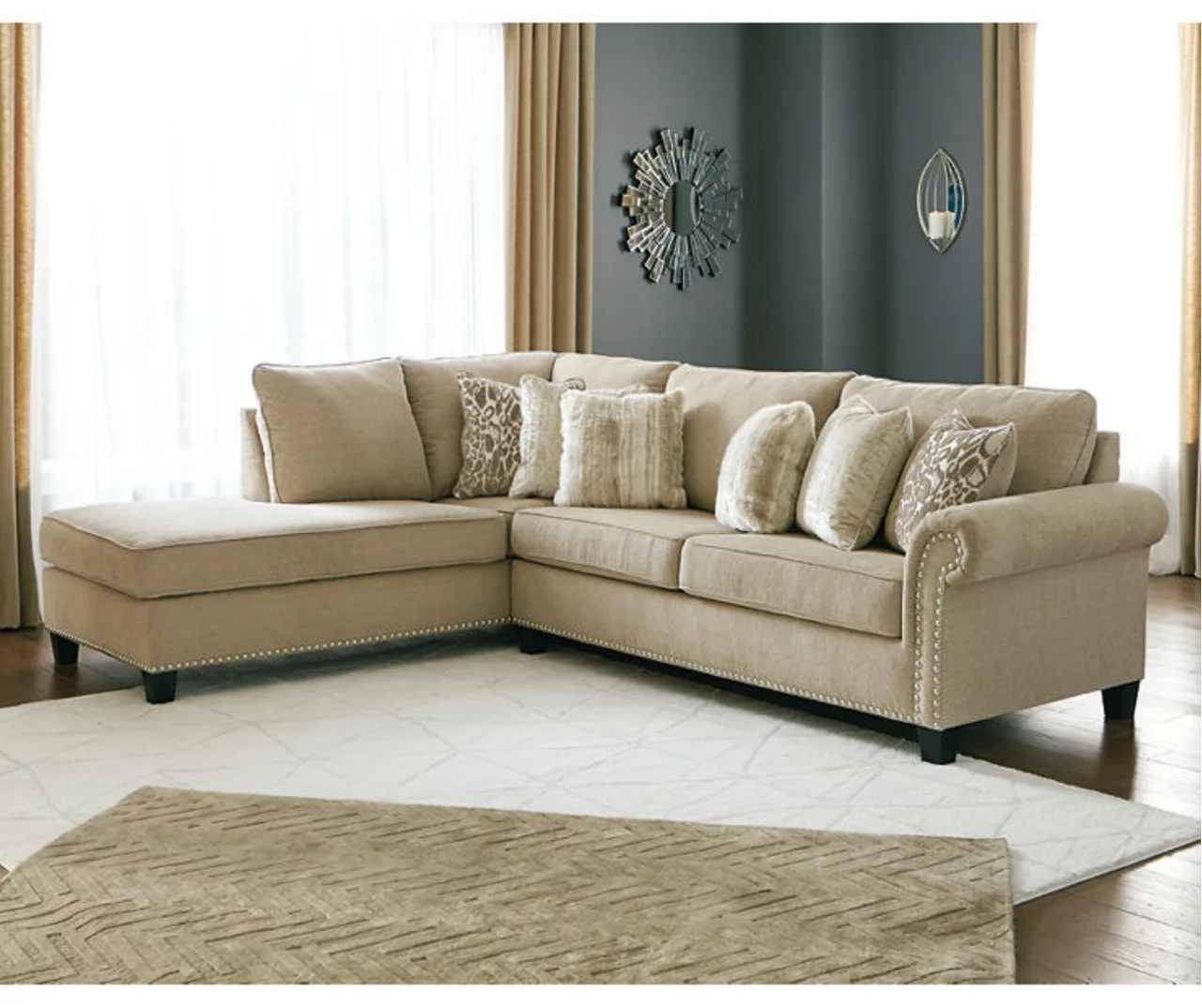 Signature Design By Ashley Dovemont Sectional with Left-Facing Chaise Signature Design By Ashley Dovemont Sectional With Left-Facing Chaise -Home Furniture Store combo860033 1