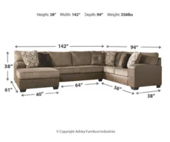 Signature Design By Ashley Abalone Faux Leather Sectional -Home Furniture Store combo880001 1