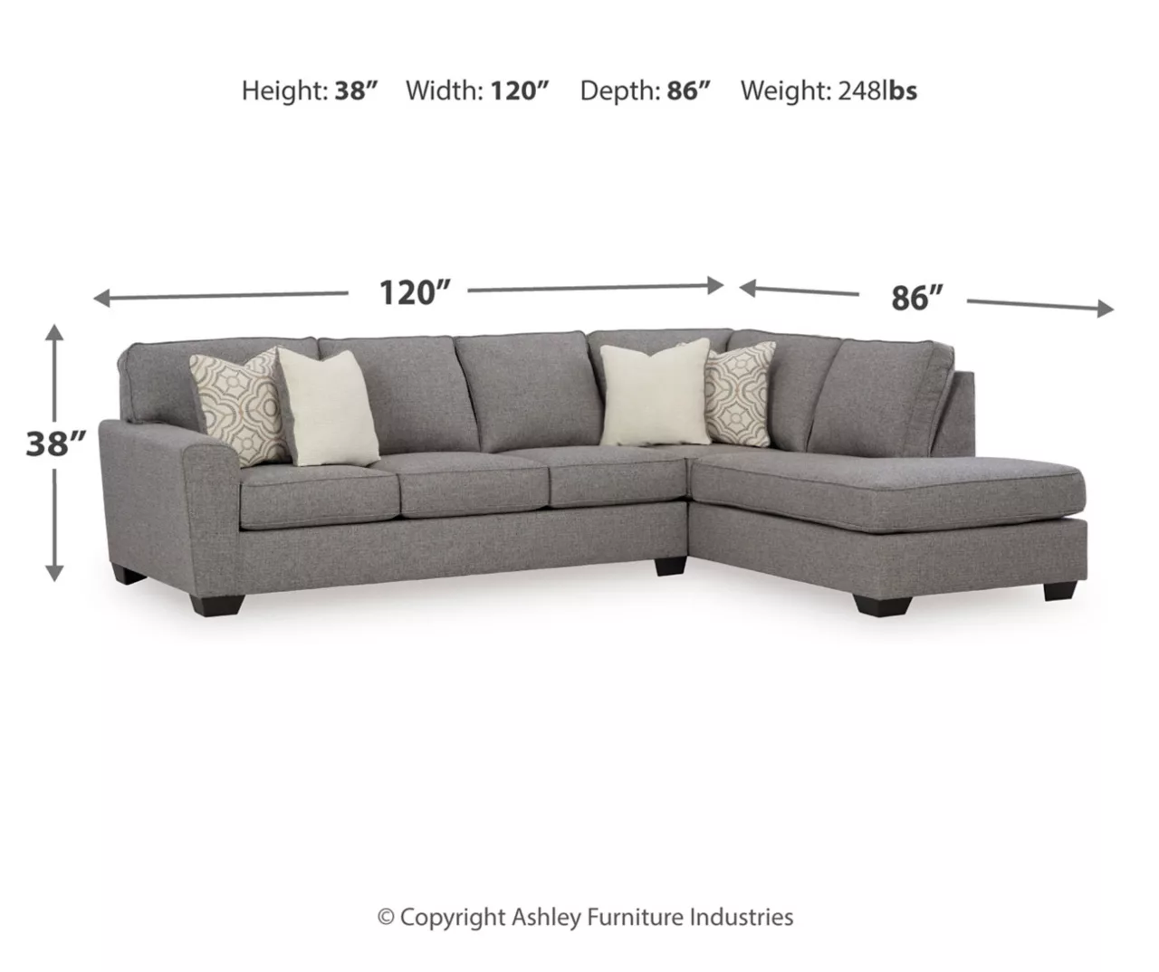Broyhill Reydell Charcoal Sectional Broyhill Reydell Charcoal Sectional -Home Furniture Store combo980196 3
