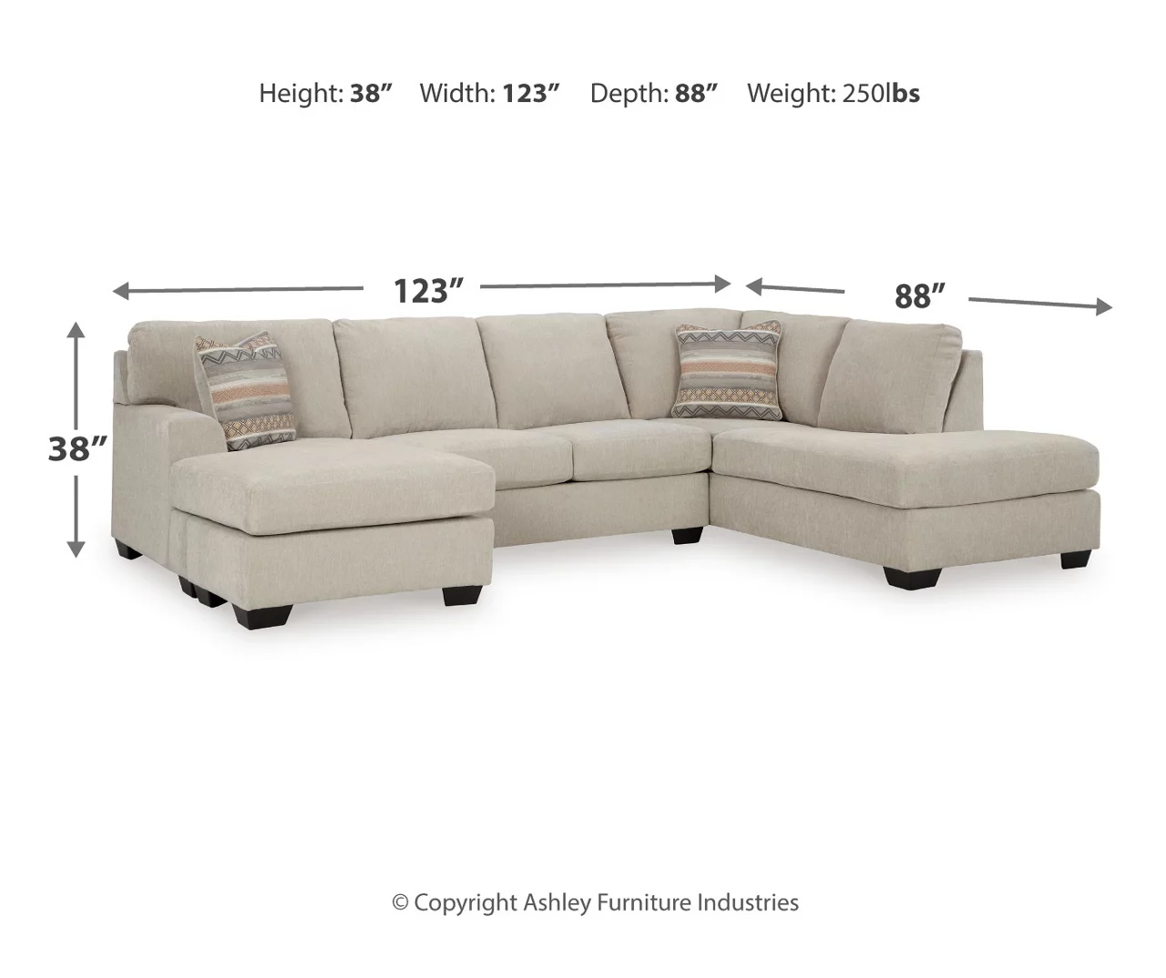 Broyhill Glynn-Cove Linen Sectional Broyhill Glynn-Cove Linen Sectional -Home Furniture Store combo980198 4